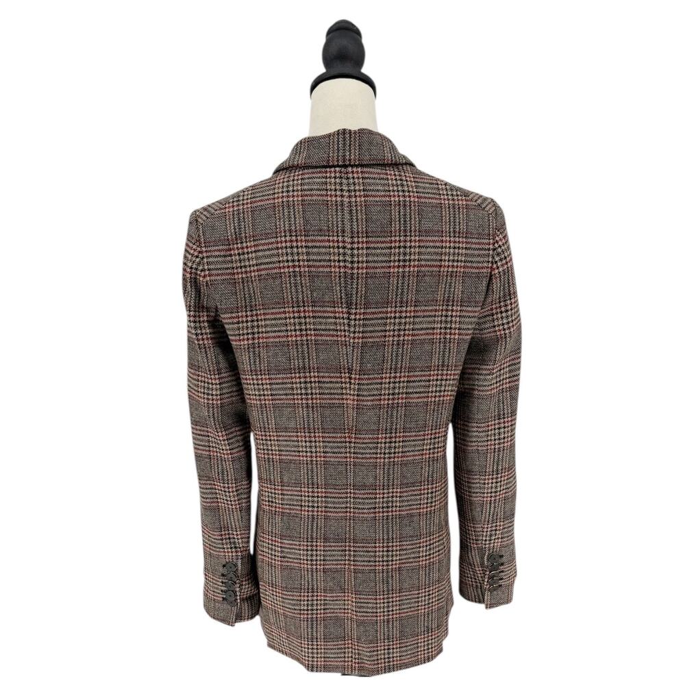 Veronica Beard Oria Dickey Blazer Checkered Plaid Jacket Wool Coat Size 6 - Picture 11 of 15
